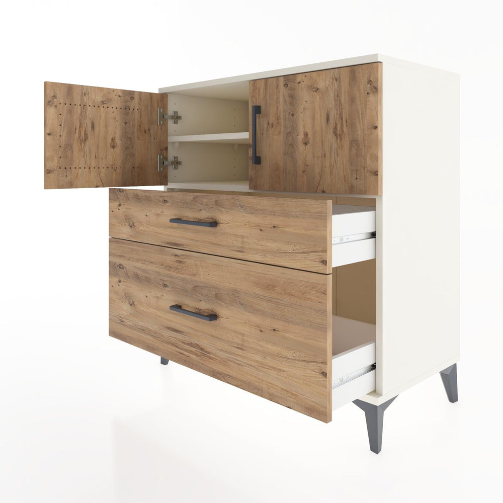 Woodntry Modular Dresser Moonstone 88x44x84 cm with Cover and Drawer KC109-1