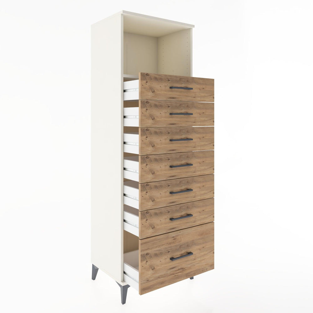 Woodntry Modular Cabinet Moonstone 60x44x170 cm with Drawers and Shelves CR38-1