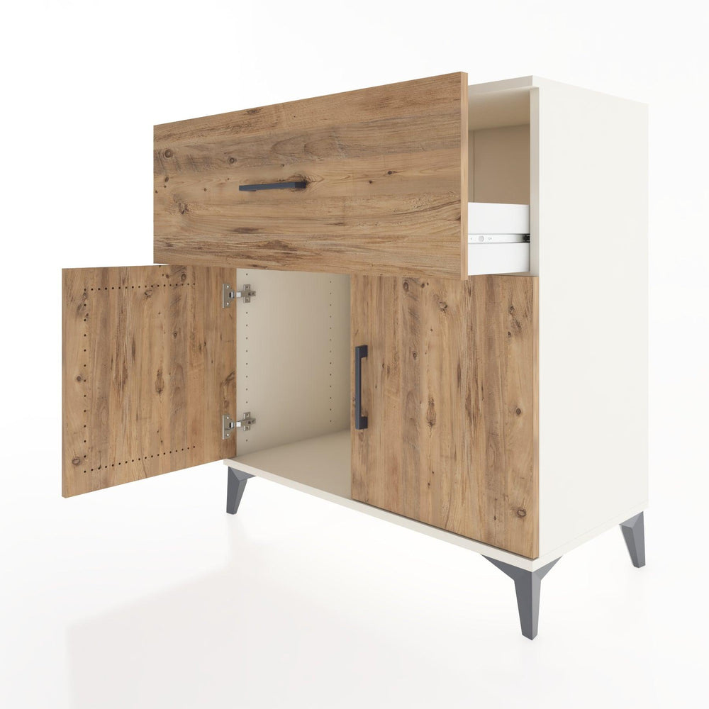 Woodntry Modular Dresser Moonstone 88x44x84 cm with Cover and Drawer KC51-1