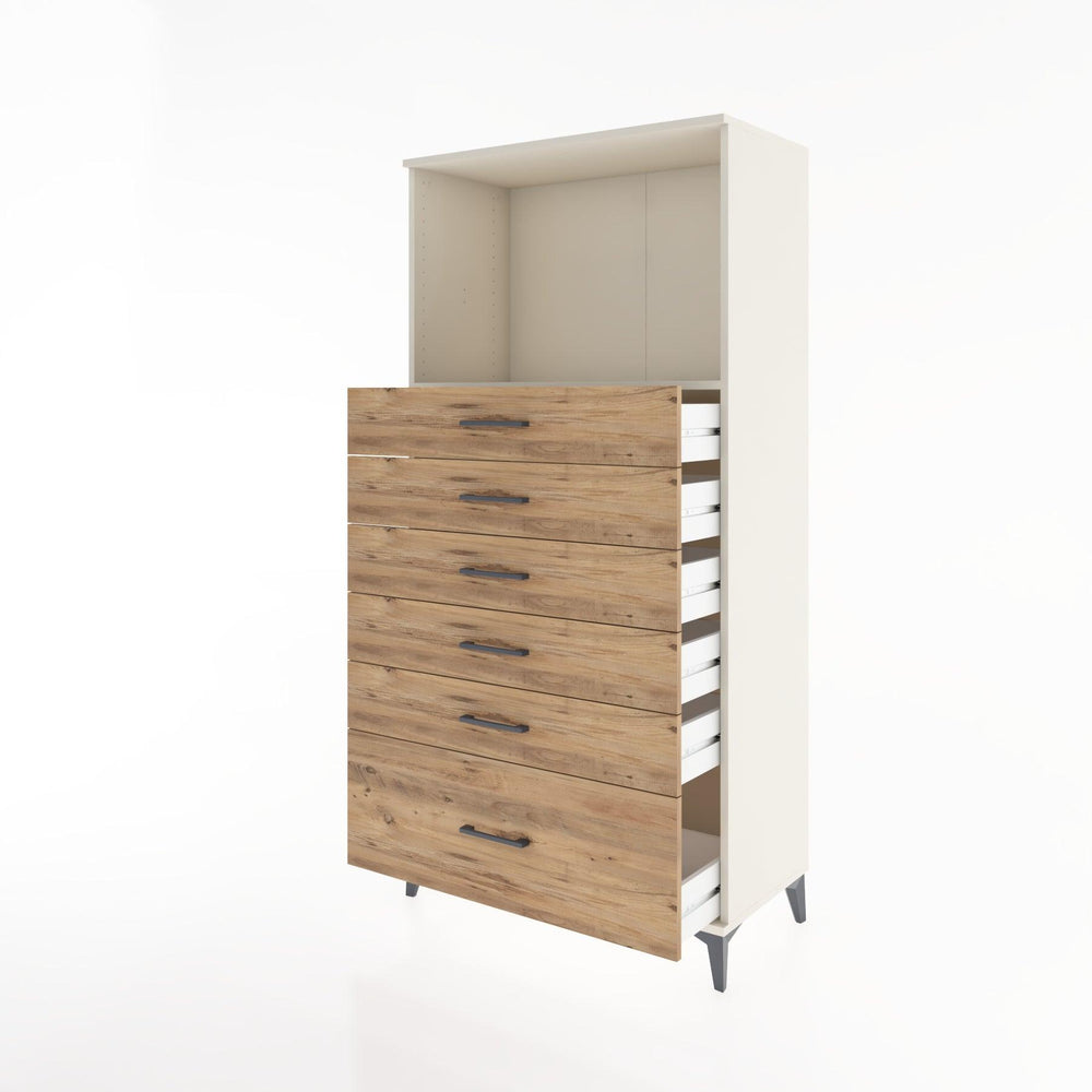 Woodntry Modüler Dolap Aytaşı 88x44x170 cm Çekmeceli ve Raflı CR39-1