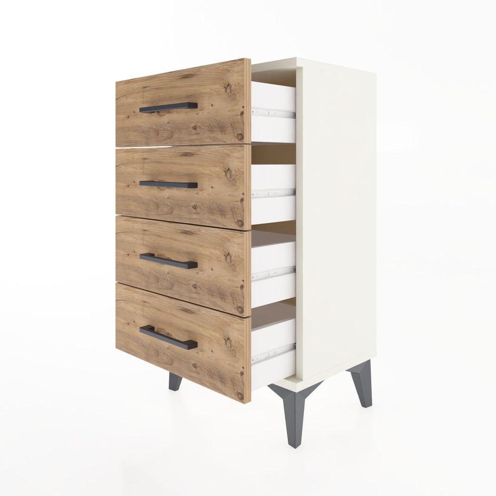 Woodntry Modüler Komodin 4 Çekmeceli 44x30x68 cm Aytaşı - Woodntry