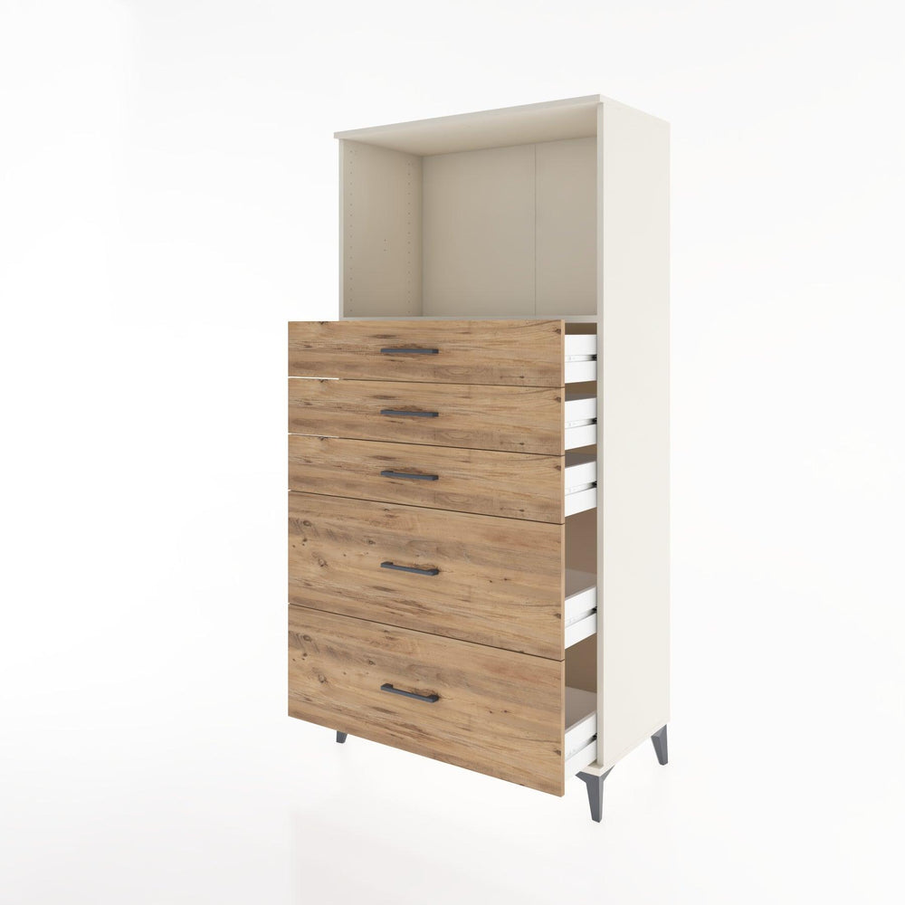 Woodntry Modular Cabinet Moonstone 88x44x170 cm with Drawers and Shelves CR46-1