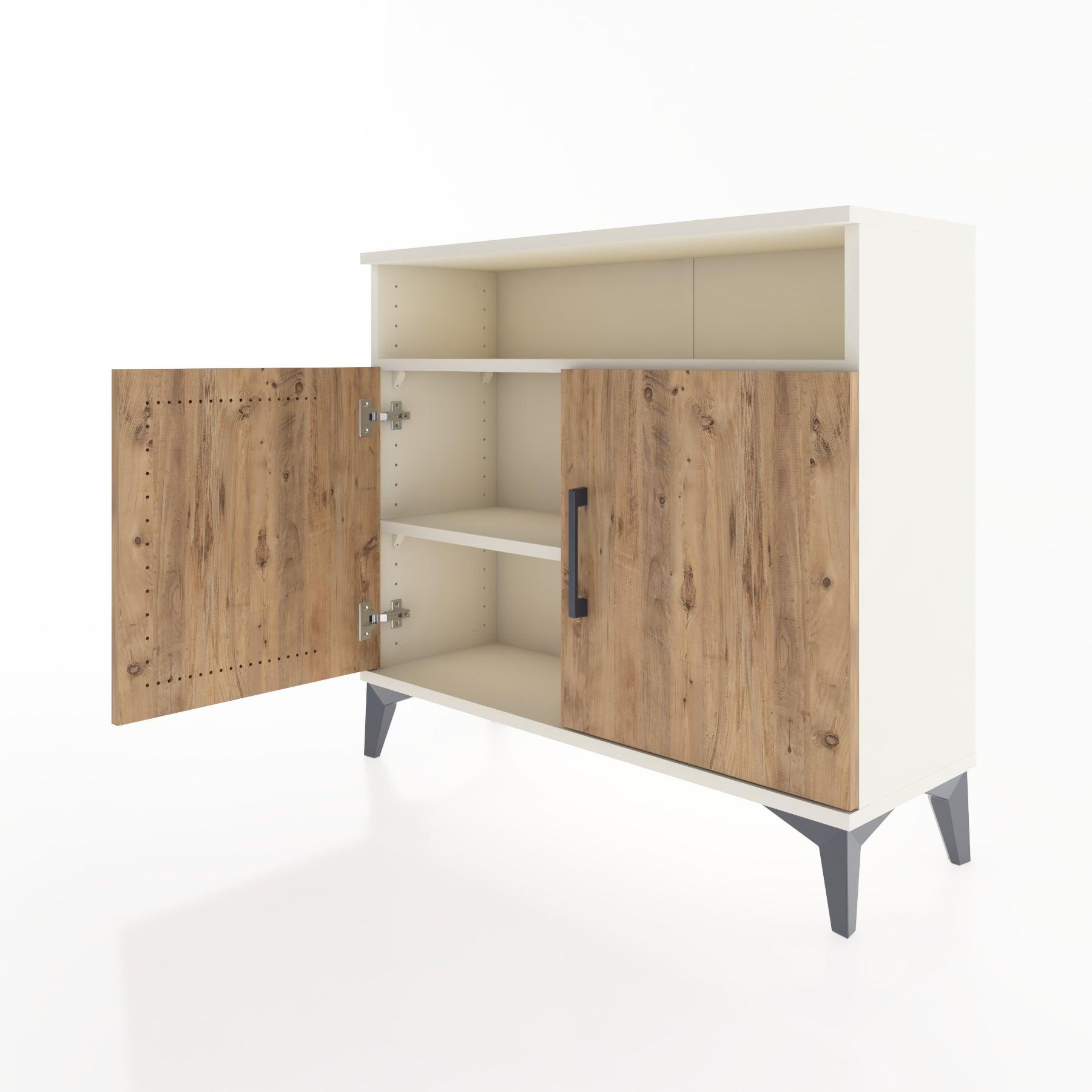 Woodntry Modüler Şifonyer Raf ve İki Kapaklı V1 88x30x68 cm Aytaşı - Woodntry