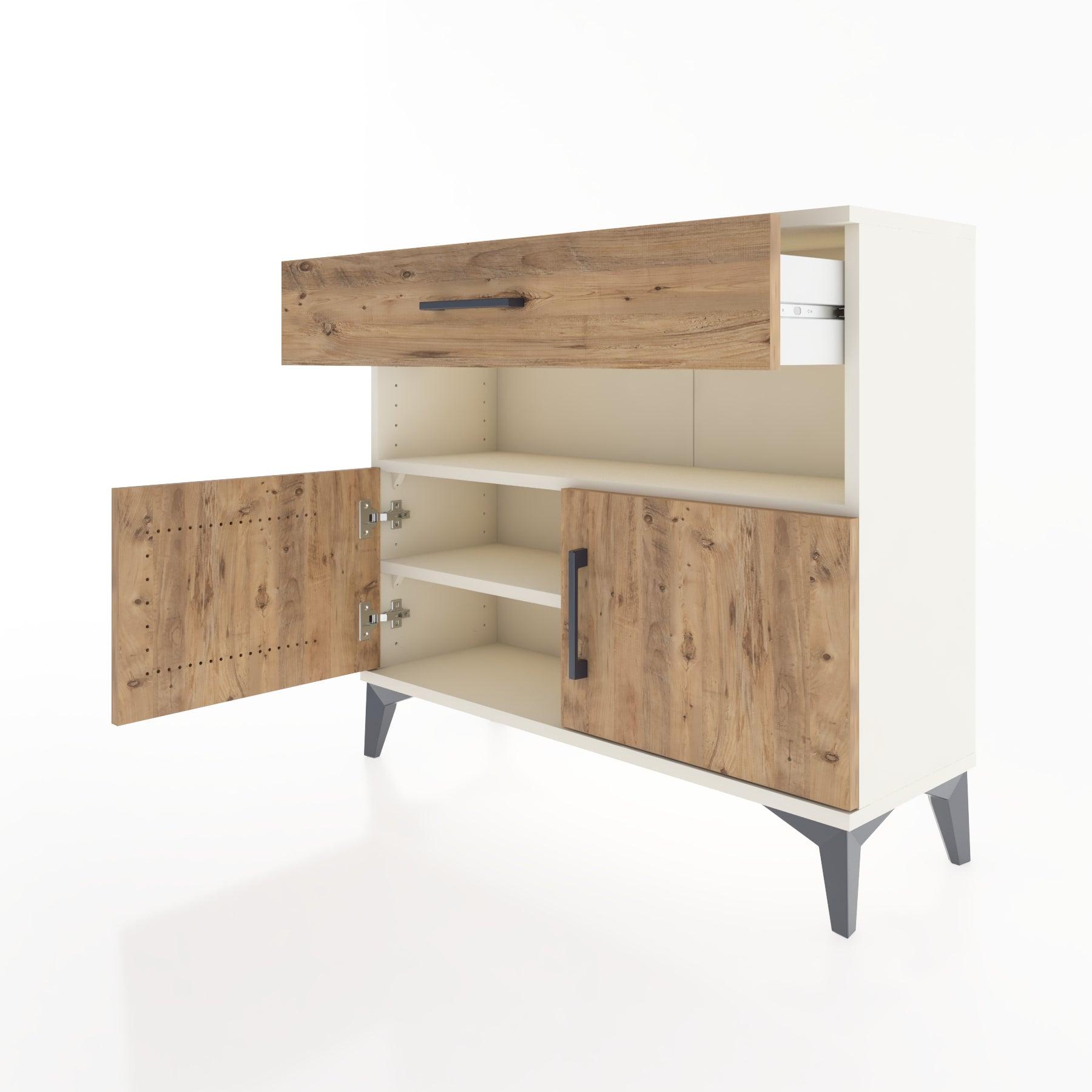 Woodntry Modüler Şifonyer Çekmece ve Kapaklı T1 88x30x94 cm Aytaşı - Woodntry