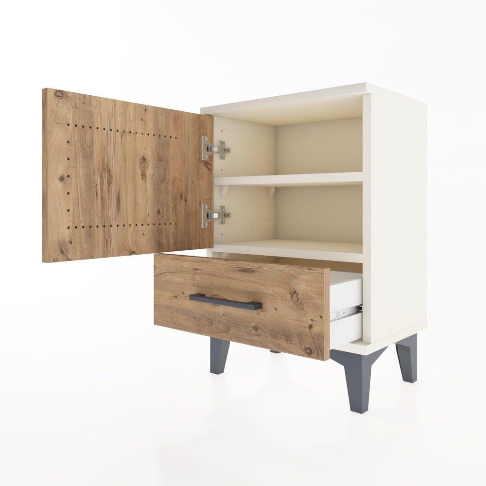 Woodntry Modüler Komodin Kapak ve Çekmeceli 44x30x52 cm Aytaşı - Woodntry