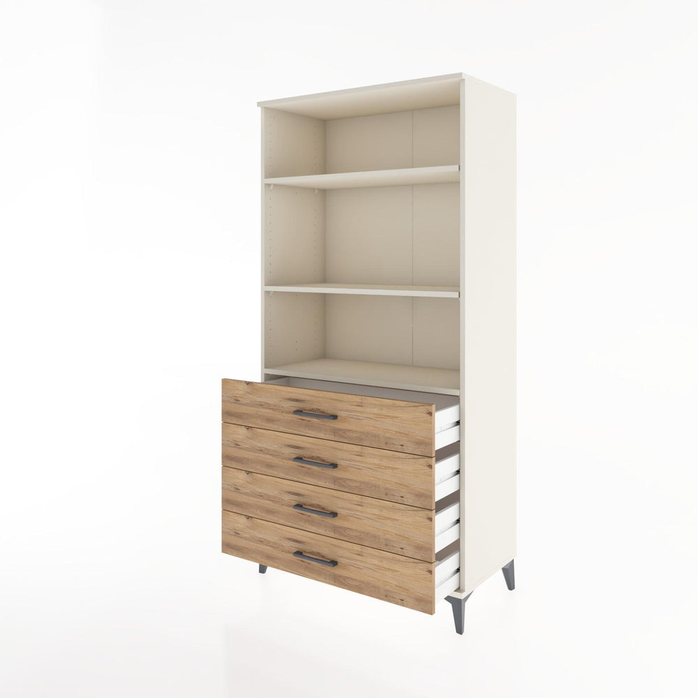 Woodntry Modular Cabinet Moonstone 88x44x170 cm with Drawers and Shelves CR36-1