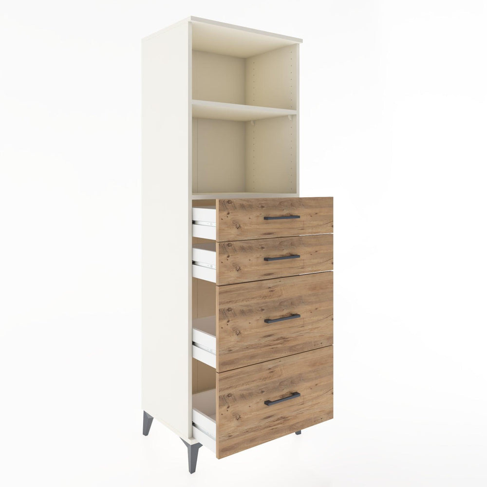 Woodntry Modular Cabinet Moonstone 60x44x170 cm with Drawers and Shelves CR46-1