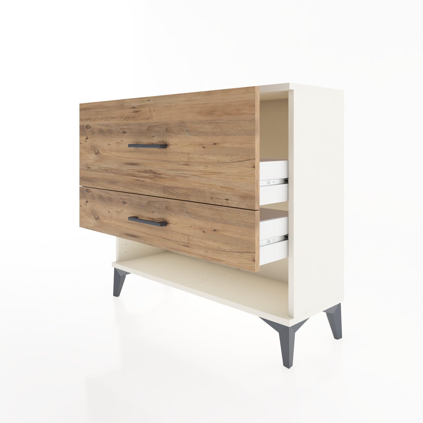 Woodntry Modüler Şifonyer İki Çekmeceli V5 88x30x68 cm Aytaşı - Woodntry