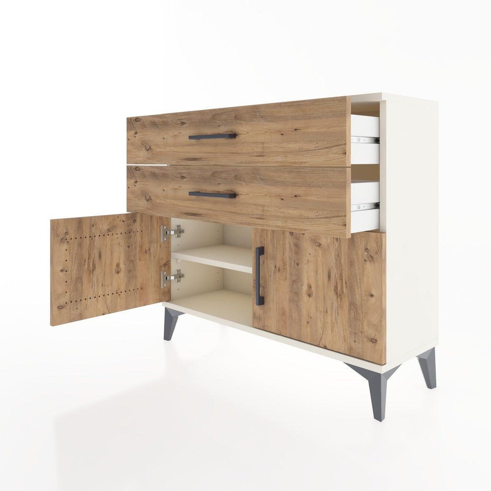 Woodntry Modüler Şifonyer Çekmece Raf Kapaklı 88x30x68 cm Çam - Woodntry