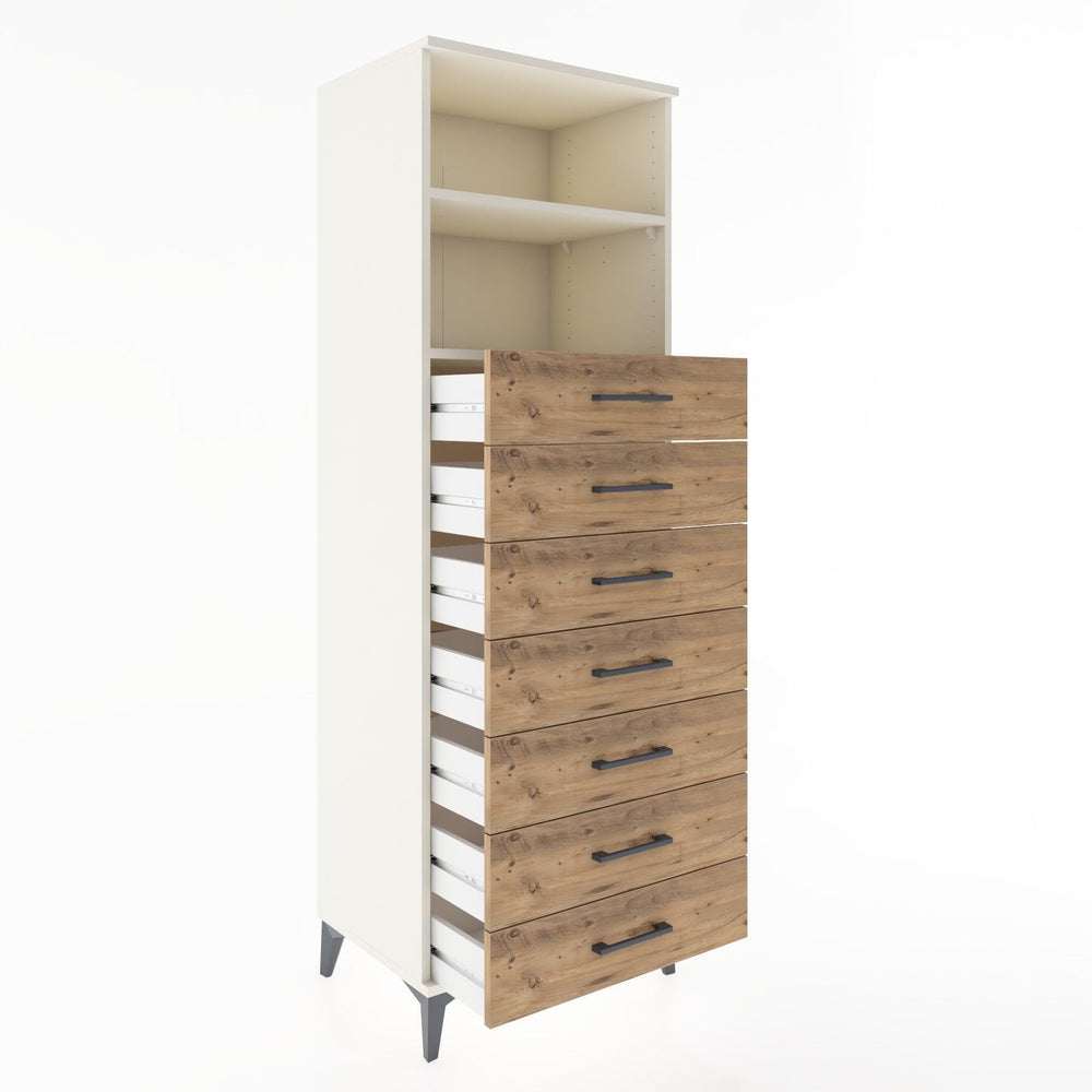 Woodntry Modüler Dolap Aytaşı 60x44x170 cm Çekmeceli ve Raflı CR33-1