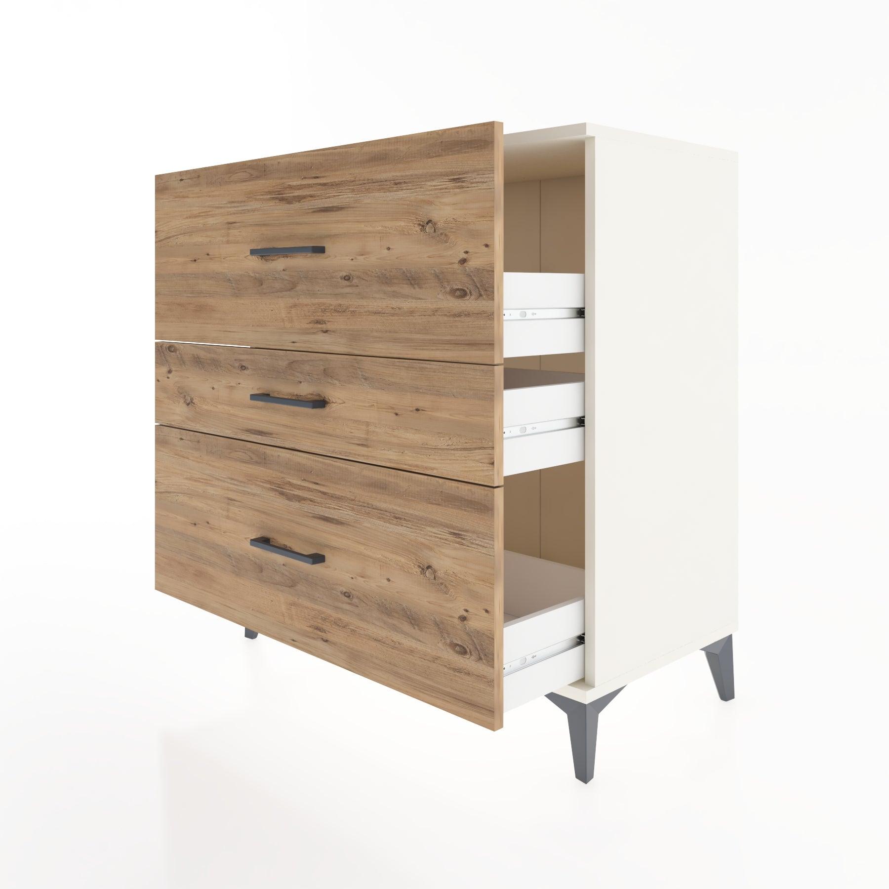 Woodntry Modüler Şifonyer Aytaşı 88x44x84 cm Çekmeceli C1-1