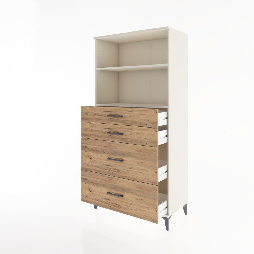Woodntry Modular Cabinet Moonstone 88x44x170 cm with Drawers and Shelves CR47-1