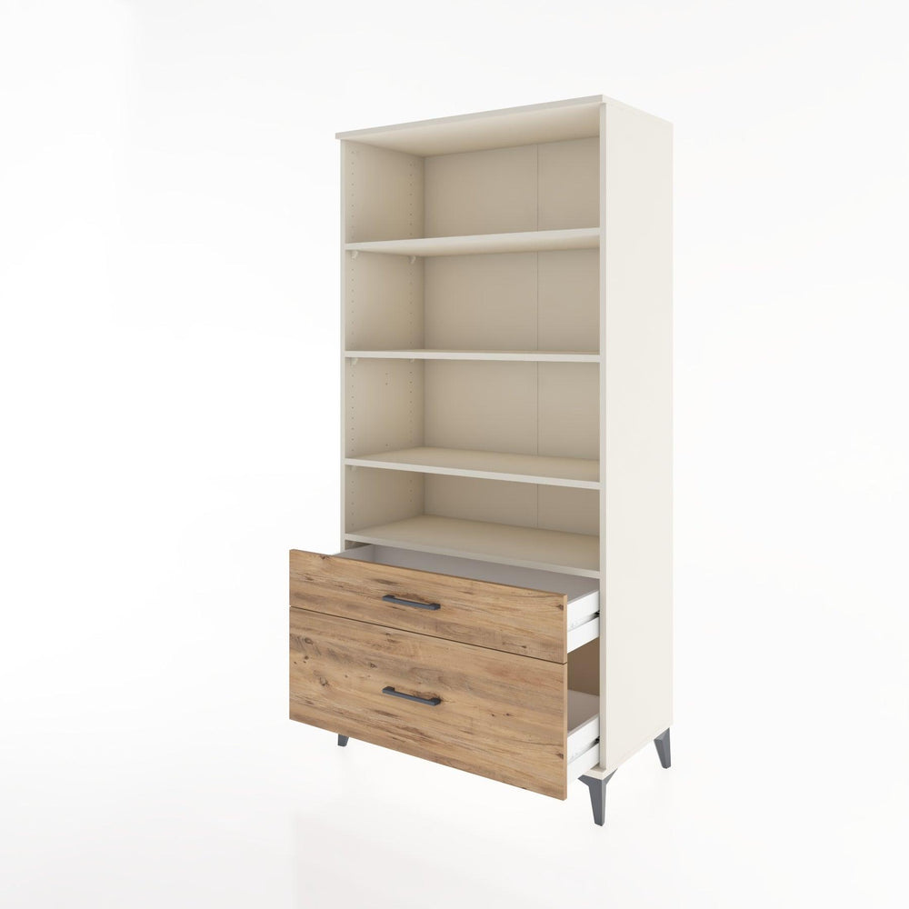 Woodntry Modular Cabinet Moonstone 88x44x170 cm with Drawers and Shelves CR43-1
