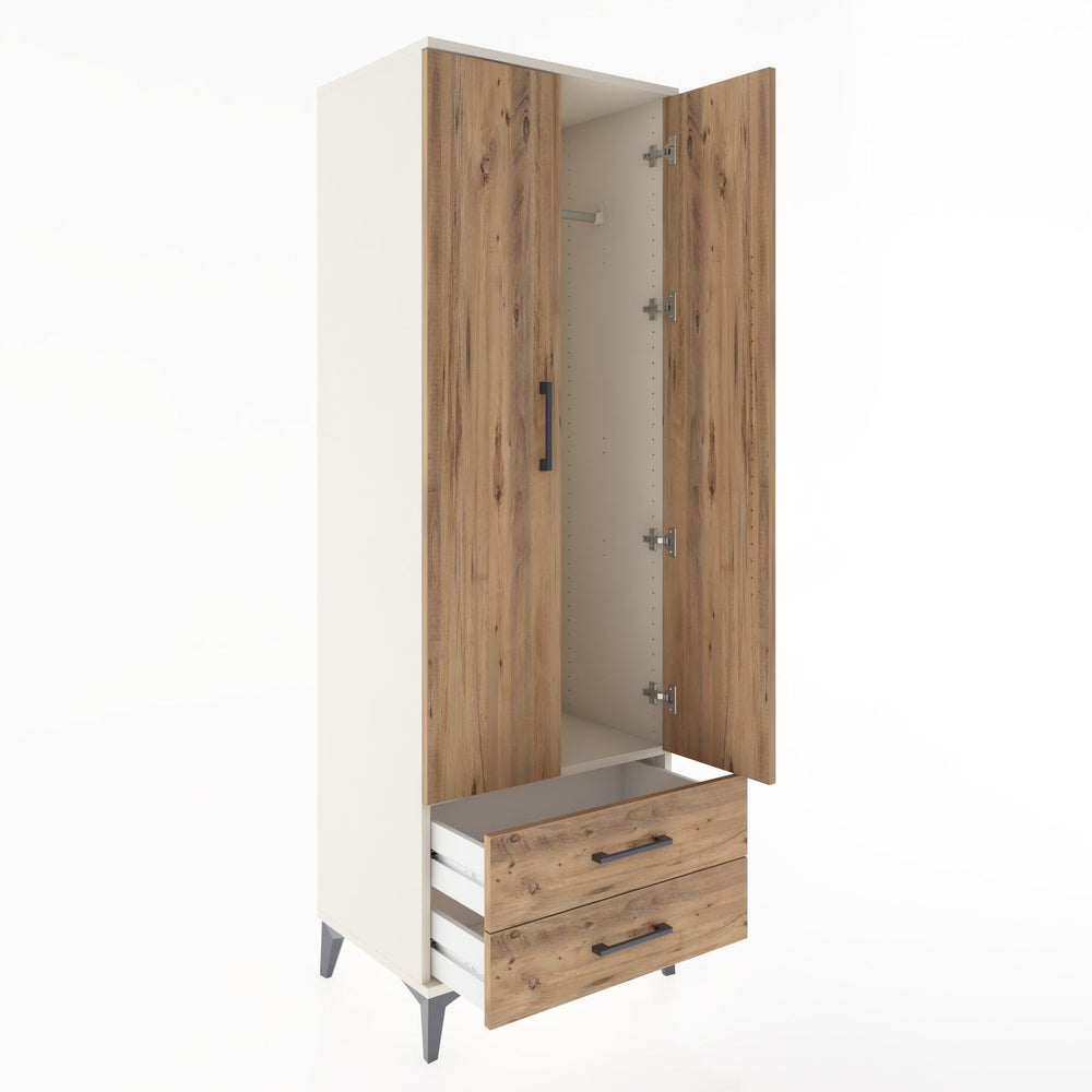 Woodntry Modüler Dolap Aytaşı 60x44x170 cm Kapaklı ve Çekmeceli KC29-1