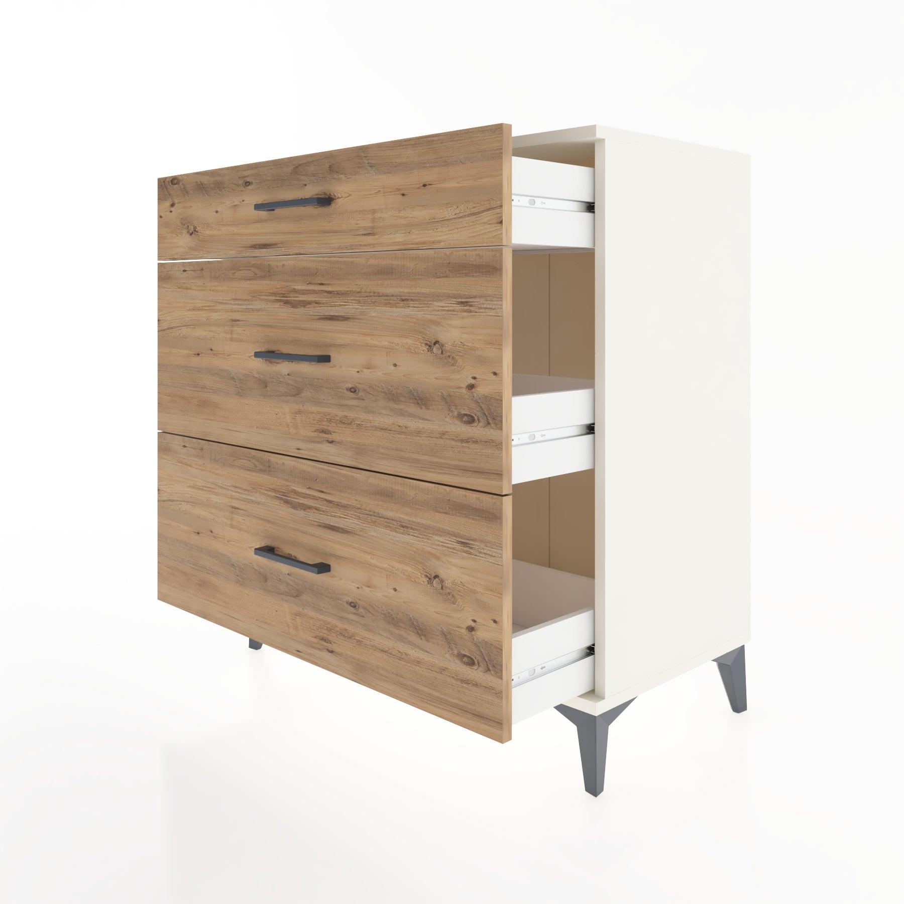 Woodntry Modüler Şifonyer Aytaşı 88x44x84 cm Çekmeceli C5-1
