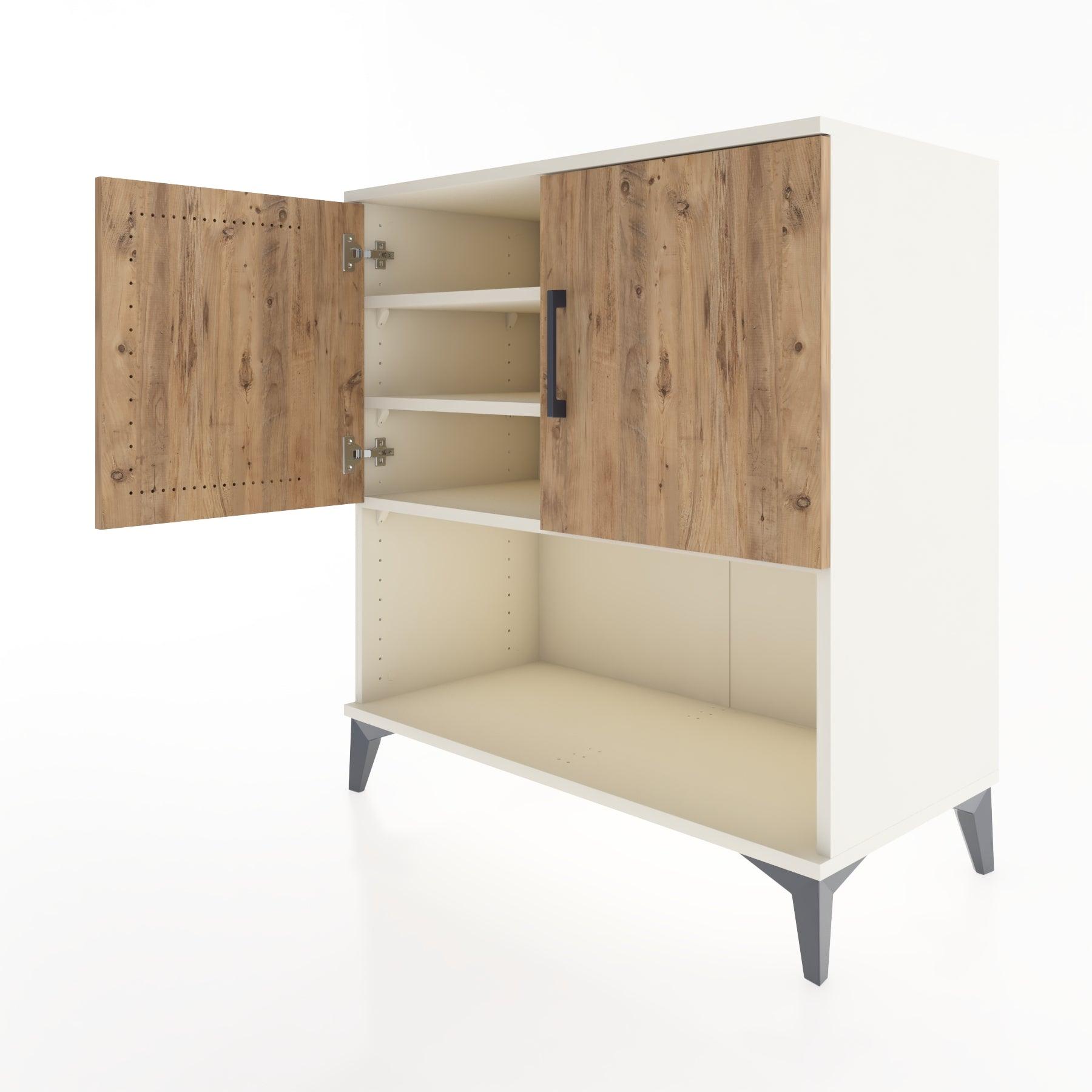 Woodntry Modular Dresser Moonstone 88x44x84 cm with Cover and Shelf KR43-1