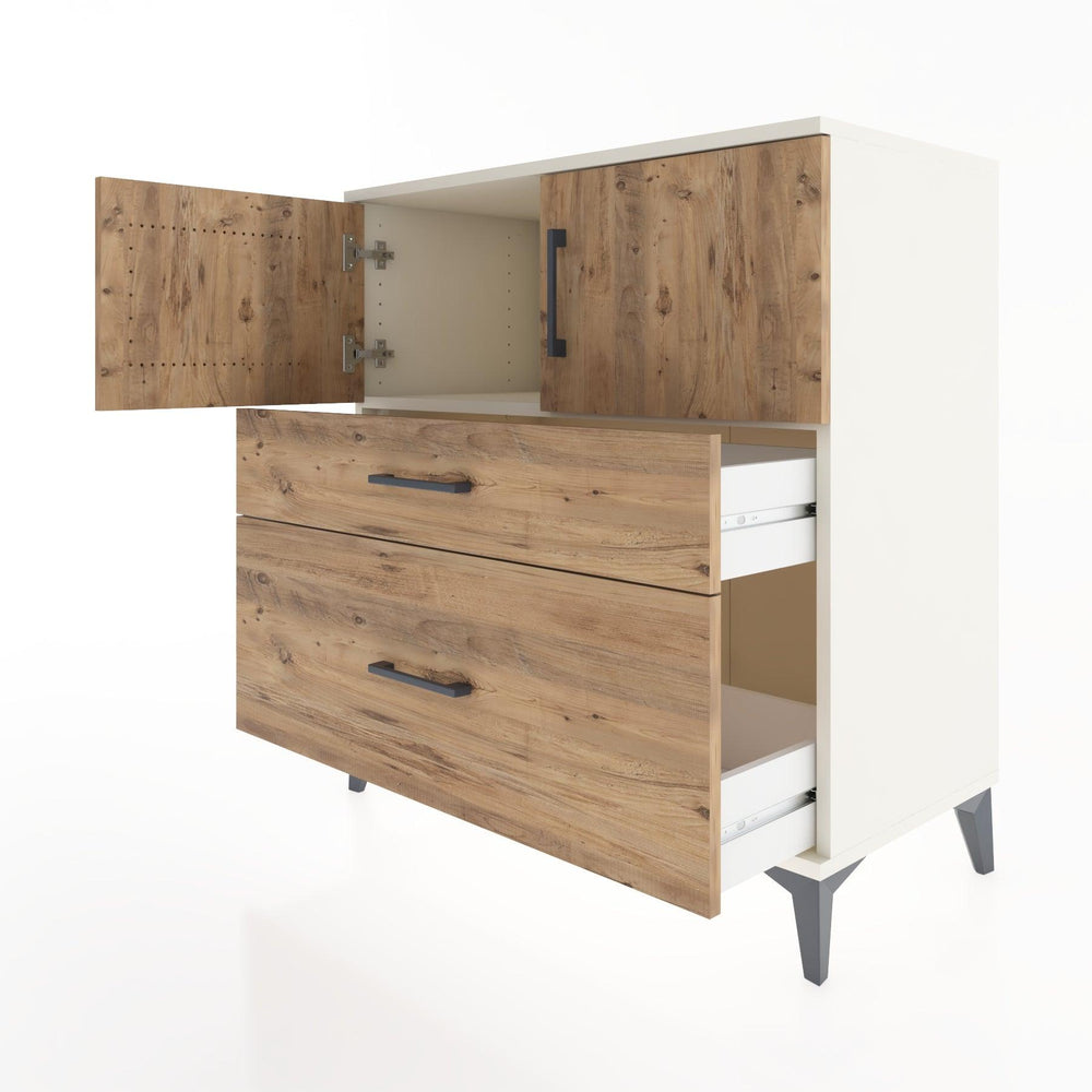 Woodntry Modular Dresser Moonstone 88x44x84 cm with Cover and Drawer KC110-1