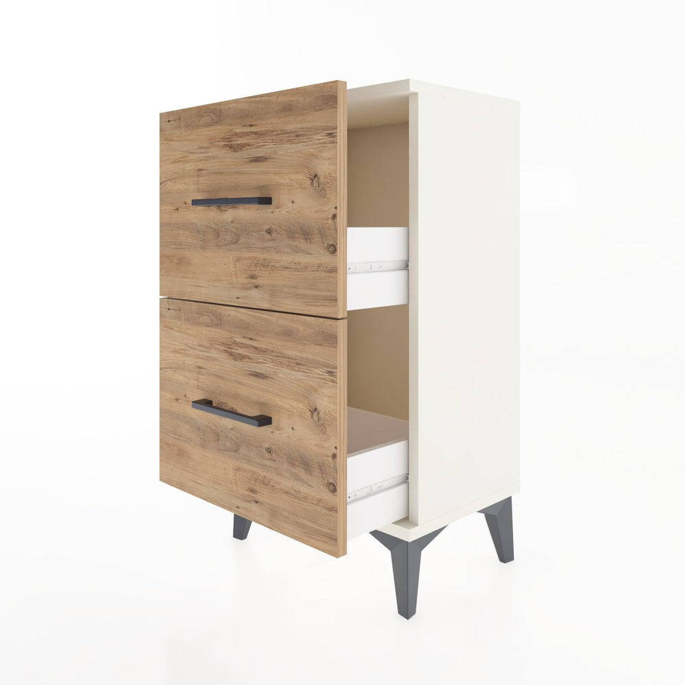 Woodntry Modüler Komodin İki Çekmeceli 44x30x68 cm Aytaşı - Woodntry