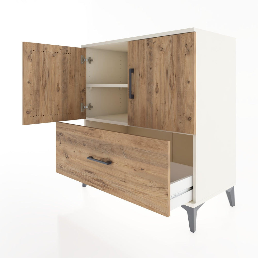 Woodntry Modular Dresser Moonstone 88x44x84 cm with Cover and Drawer KC47-1