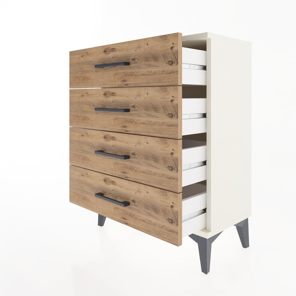 Woodntry Modüler Komodin Aytaşı 60x30x68 cm Çekmeceli C1-1