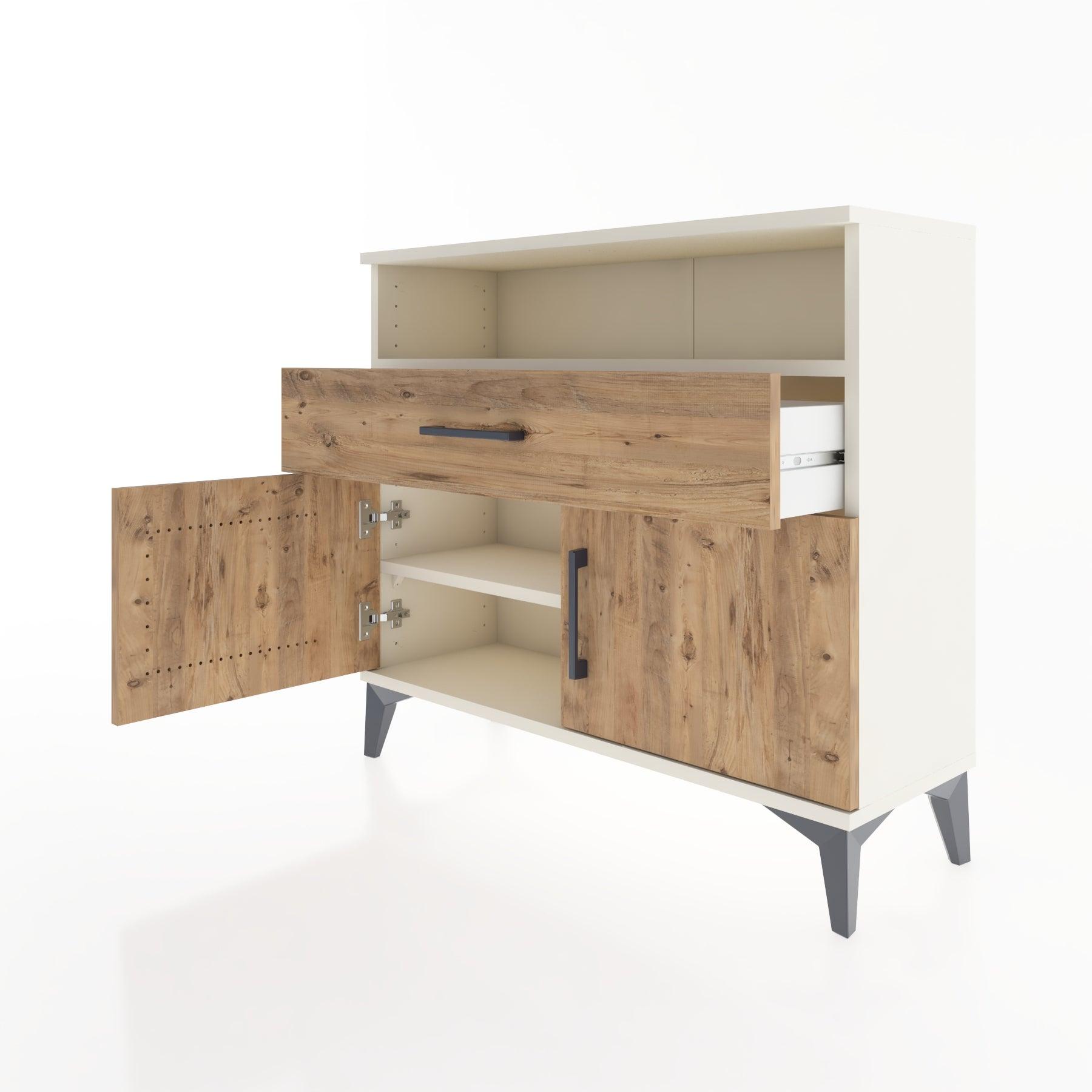 Woodntry Modüler Şifonyer Kapak Raf Çekmeceli 88x30x68 cm Aytaşı - Woodntry