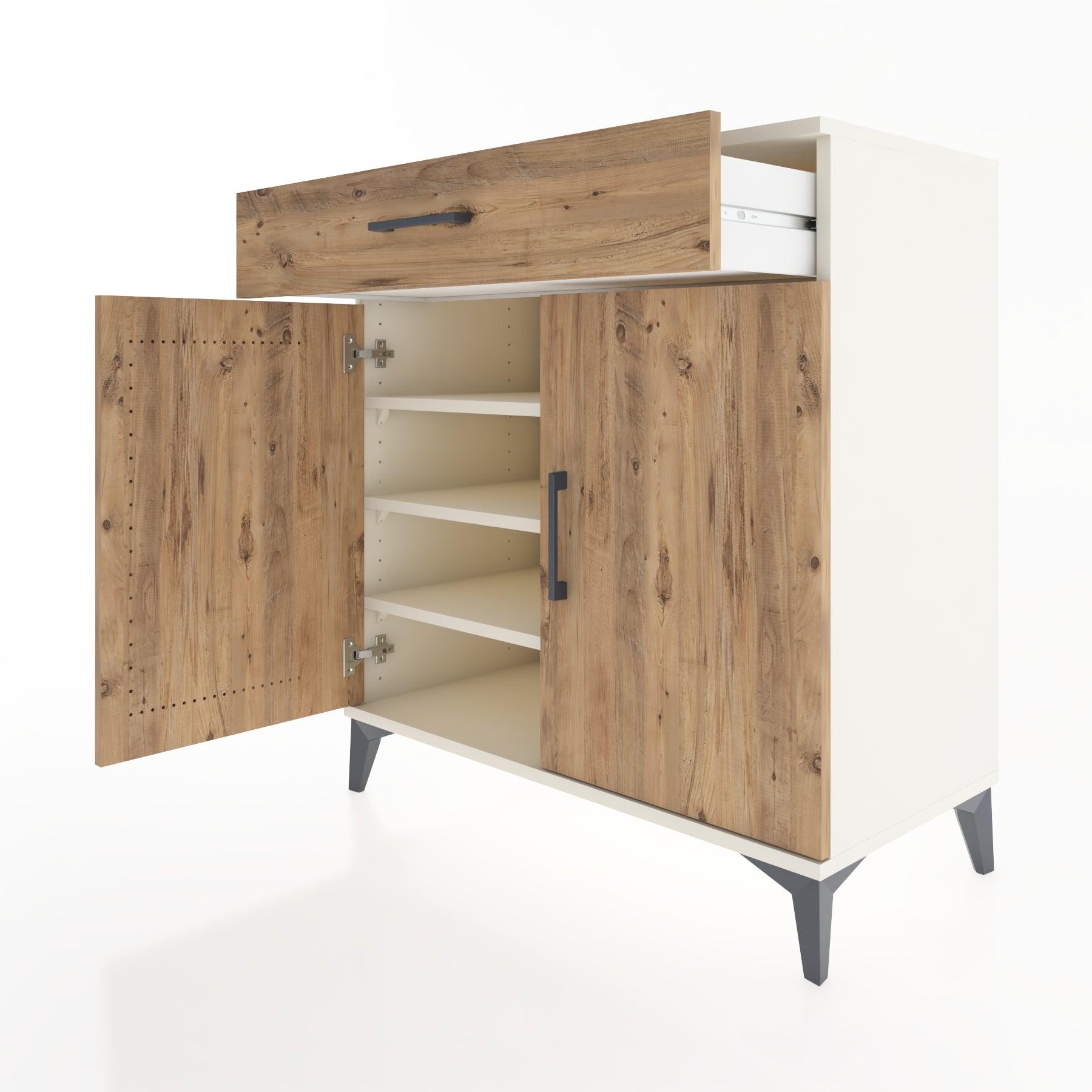 Woodntry Modular Dresser Moonstone 88x44x84 cm with Cover and Drawer KC78-1