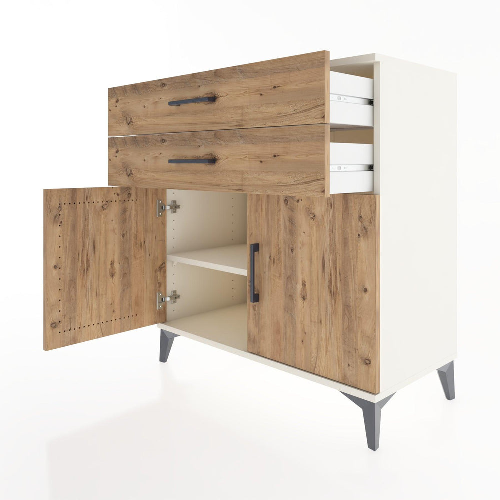 Woodntry Modular Dresser Moonstone 88x44x84 cm with Cover and Drawer KC32-1