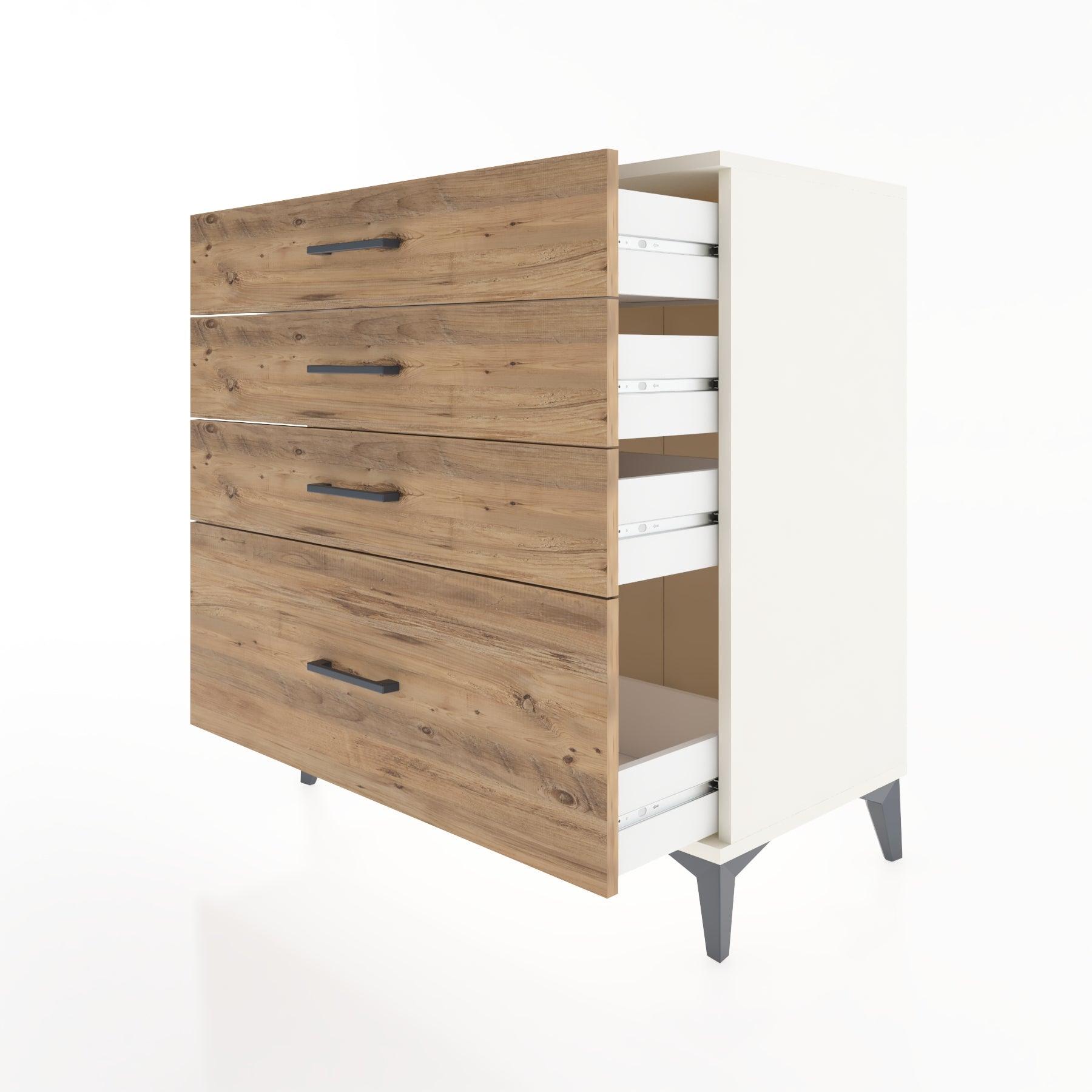 Woodntry Modüler Şifonyer Aytaşı 88x44x84 cm Çekmeceli C8-1