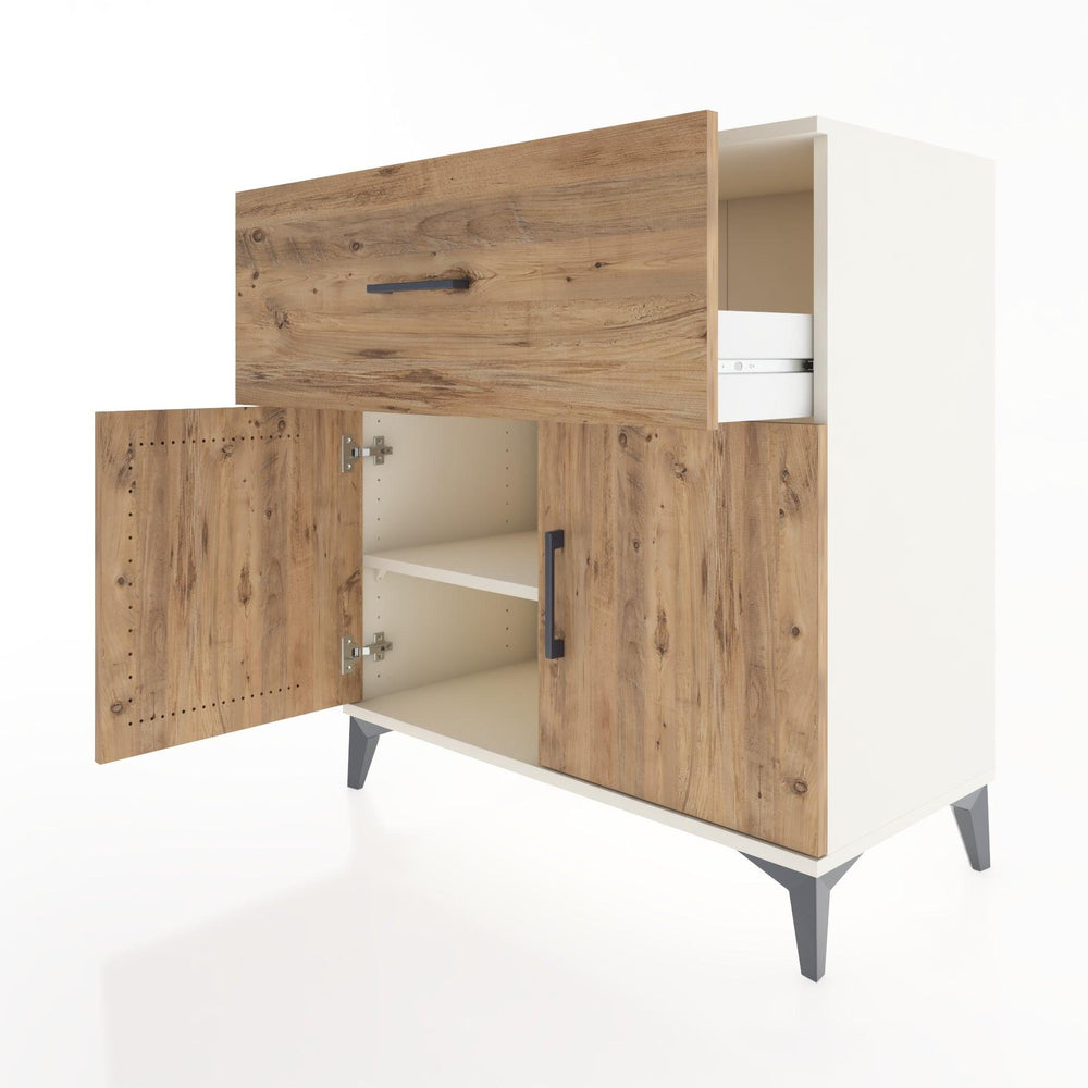 Woodntry Modular Dresser Moonstone 88x44x84 cm with Cover and Drawer KC50-1