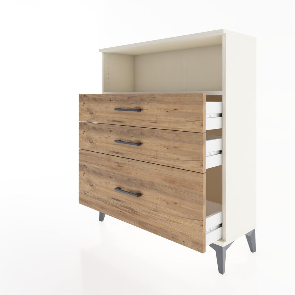 Woodntry Modüler Şifonyer Aytaşı 88x30x94 cm Çekmeceli ve Raflı CR13-1