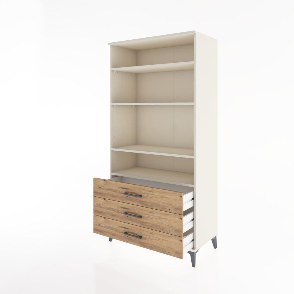Woodntry Modular Cabinet Moonstone 88x44x170 cm with Drawers and Shelves CR37-1