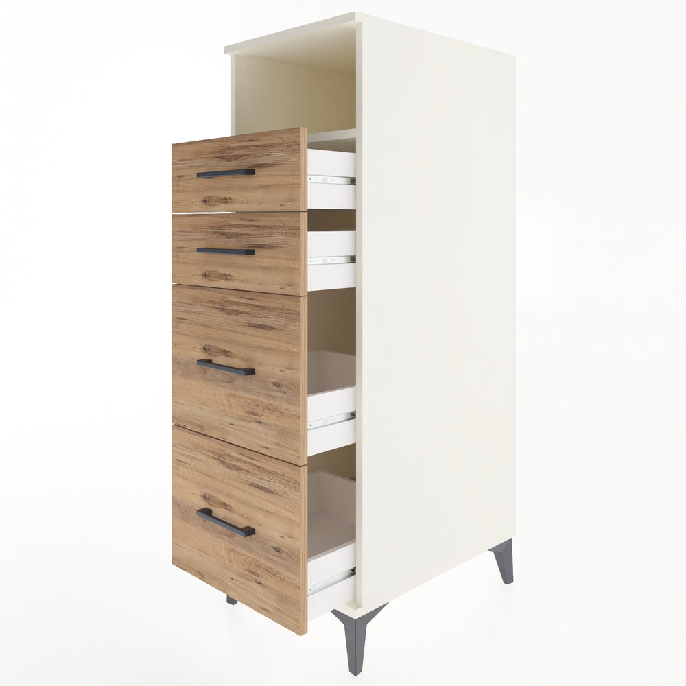 Woodntry Modular Cabinet Moonstone 44x59x122 cm with Drawers and Shelves CR101-1
