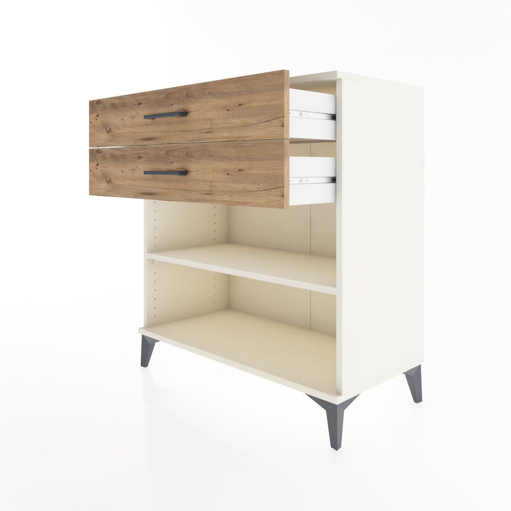 Woodntry Modüler Şifonyer Aytaşı 88x44x84 cm Çekmeceli ve Raflı CR14-1