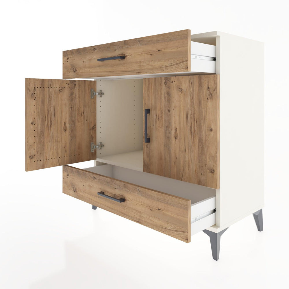 Woodntry Modular Dresser Moonstone 88x44x84 cm with Cover and Drawer KC60-1