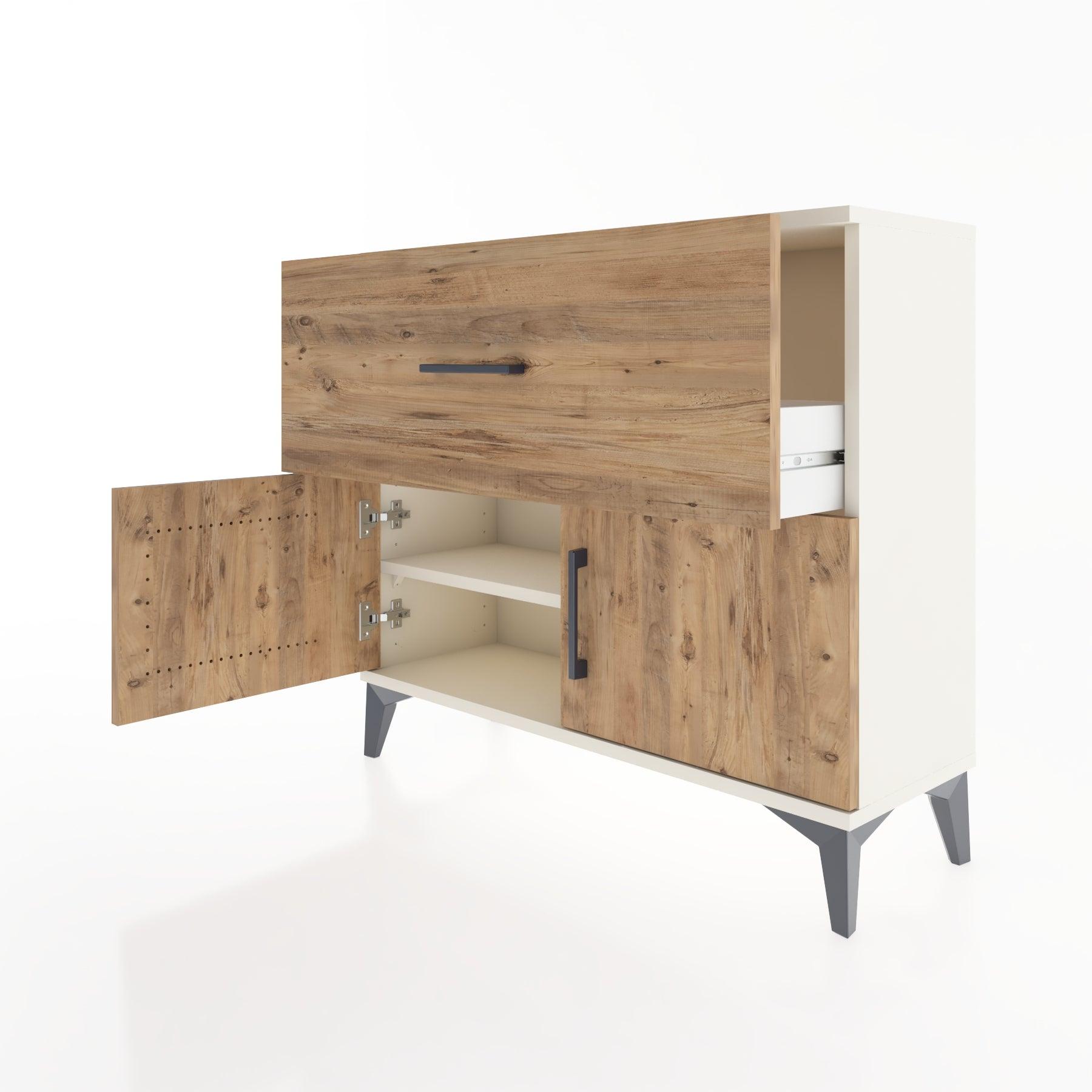 Woodntry Modüler Şifonyer Çekmece ve Kapaklı V2 88x30x68 cm Aytaşı - Woodntry