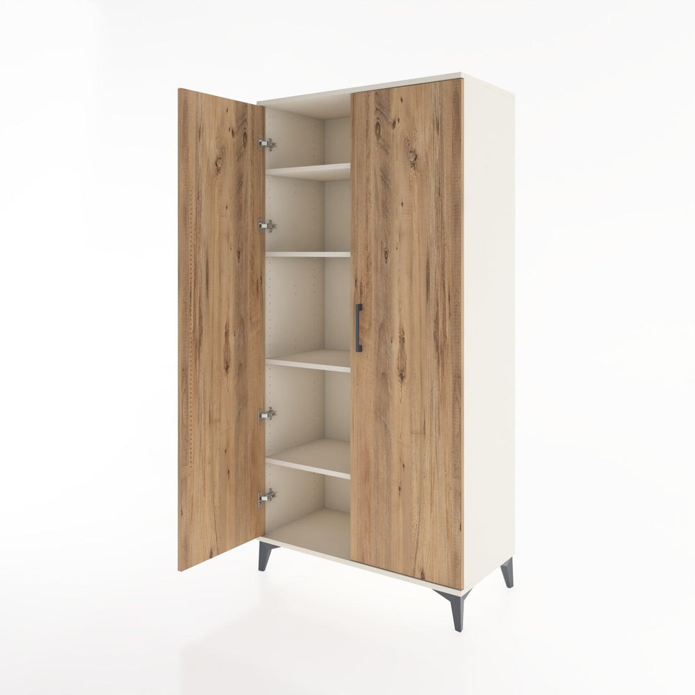 Woodntry Modular Cabinet Moonstone 88x44x170 cm with Cover K9-1