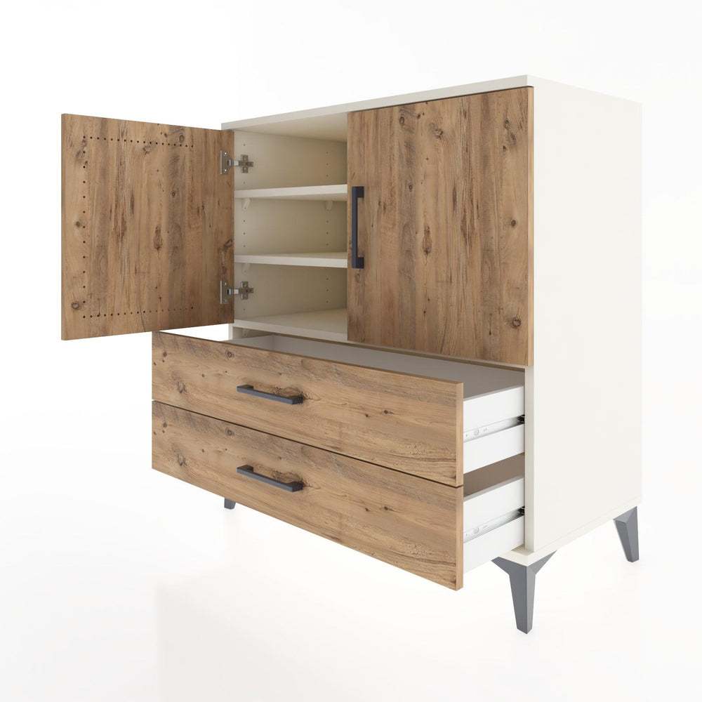 Woodntry Modular Dresser Moonstone 88x44x84 cm with Cover and Drawer KC22-1