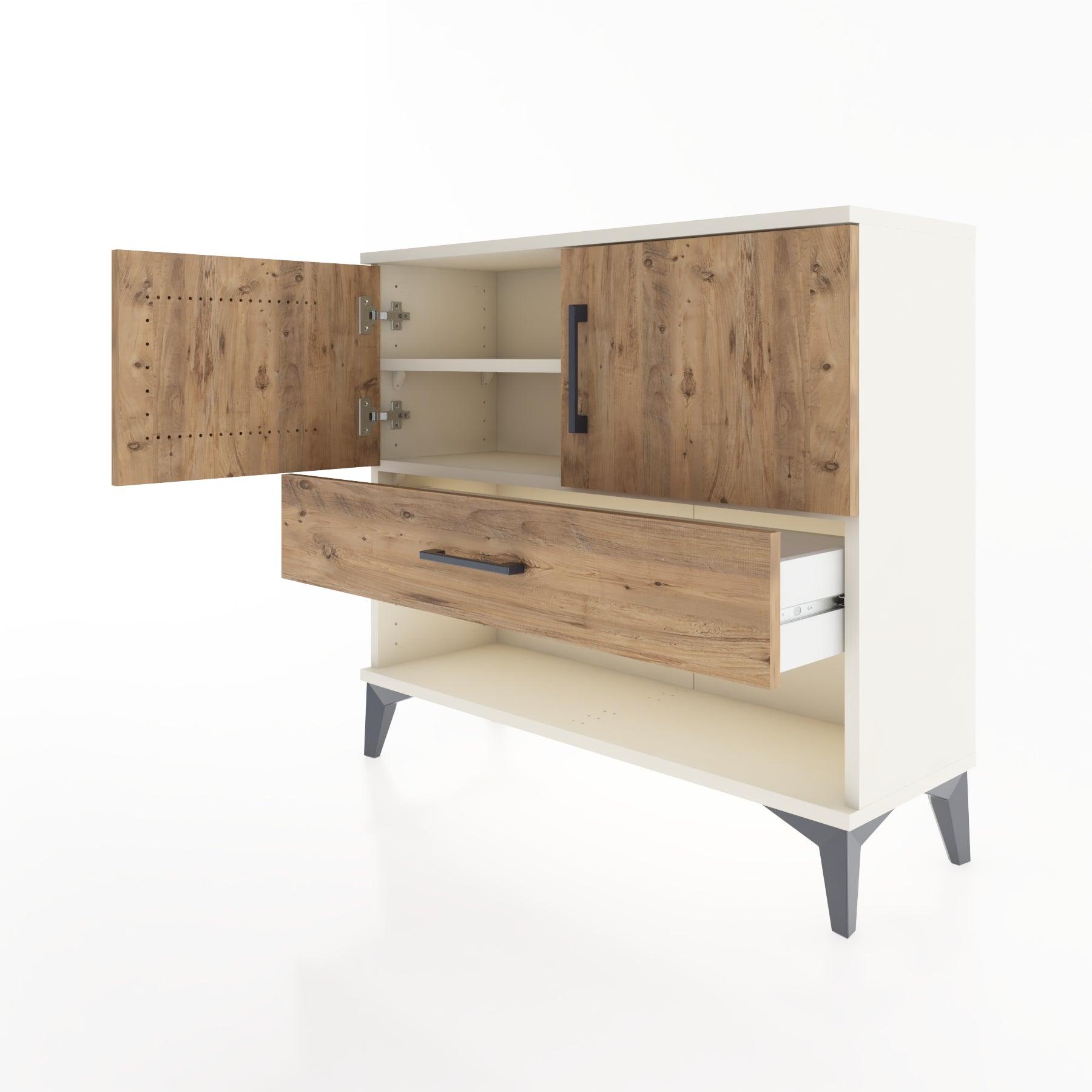 Woodntry Modüler Şifonyer Kapak ve Çekmeceli V4 88x30x68 cm Aytaşı - Woodntry