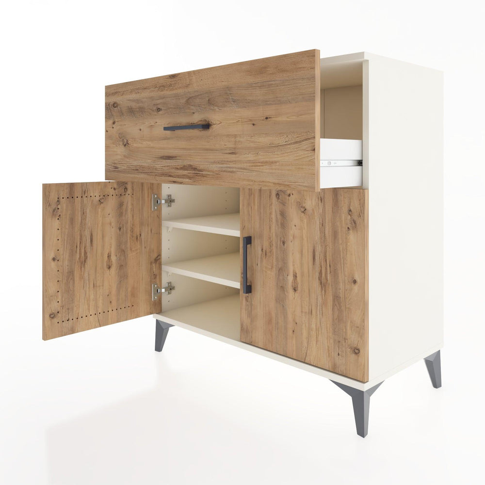 Woodntry Modular Dresser Moonstone 88x44x84 cm with Cover and Drawer KC49-1