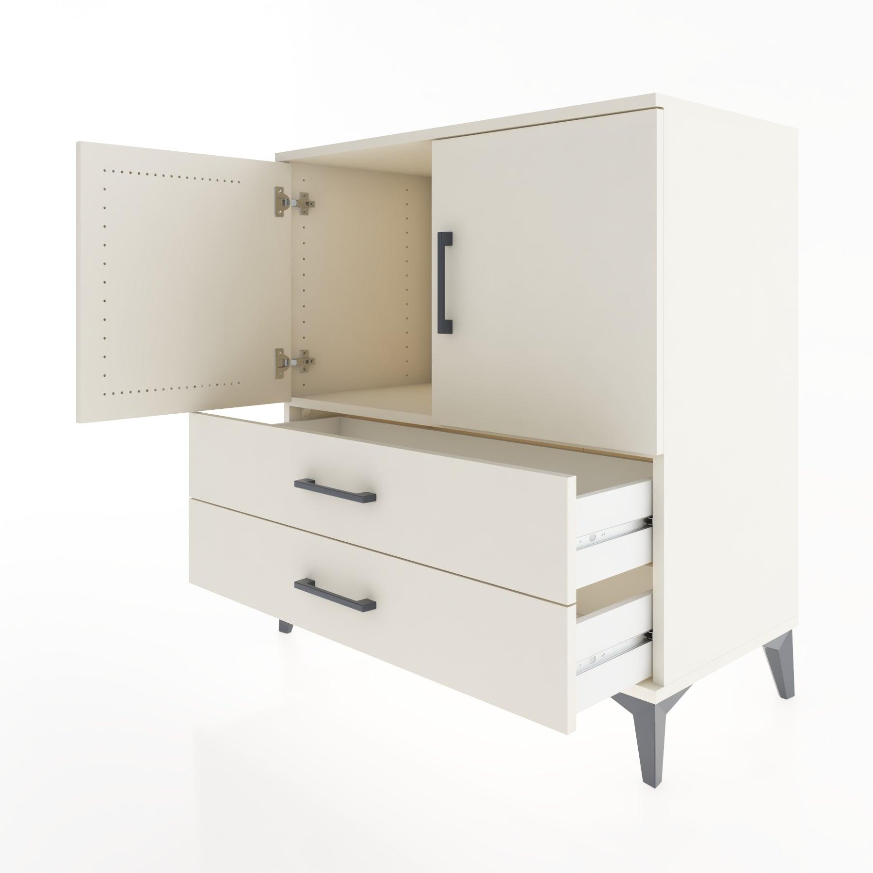 Woodntry Modular Dresser Moonstone 88x44x84 cm with Cover and Drawer KC24-1