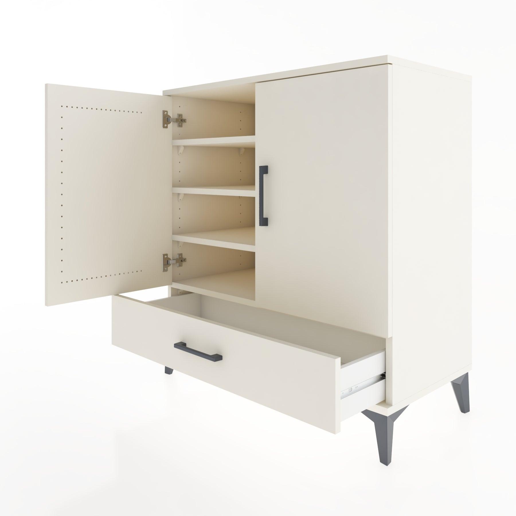 Woodntry Modular Dresser Moonstone 88x44x84 cm with Cover and Drawer KC70-1