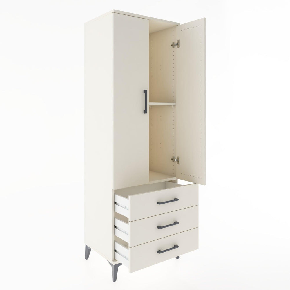 Woodntry Modular Cabinet Moonstone 60x44x170 cm with Doors and Drawers KC6-1