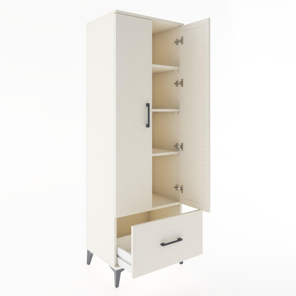 Woodntry Modüler Dolap Aytaşı 60x44x170 cm Kapaklı ve Çekmeceli KC16-1