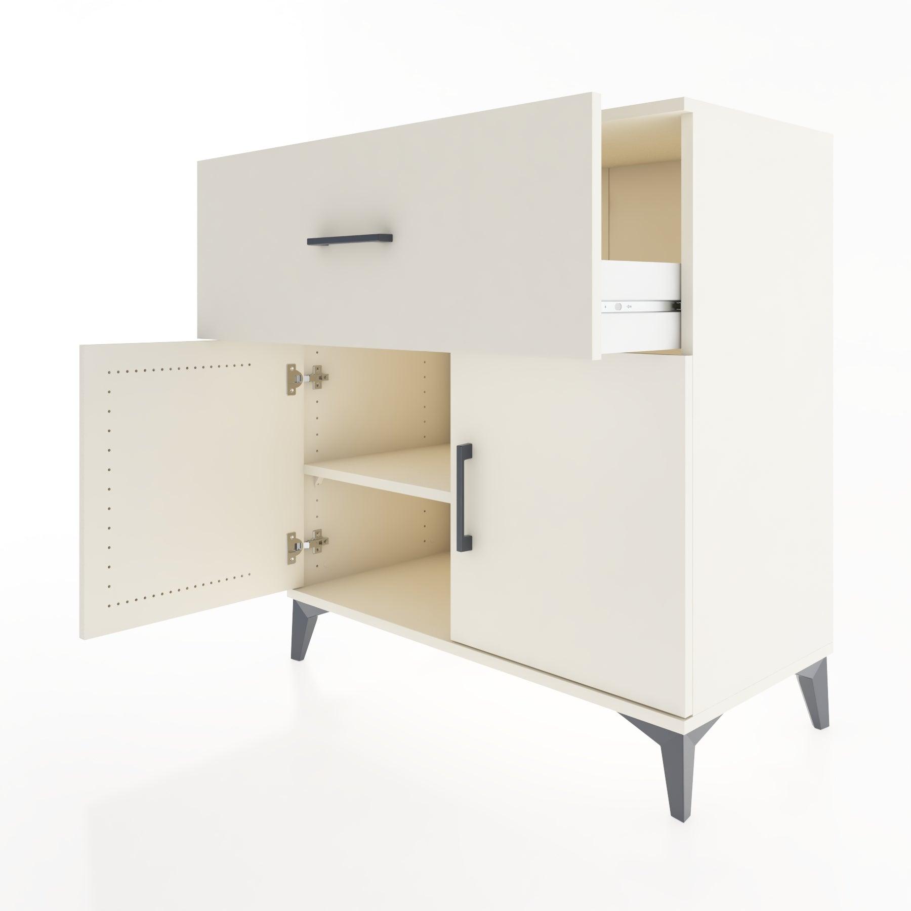 Woodntry Modular Dresser Moonstone 88x44x84 cm with Cover and Drawer KC50-1