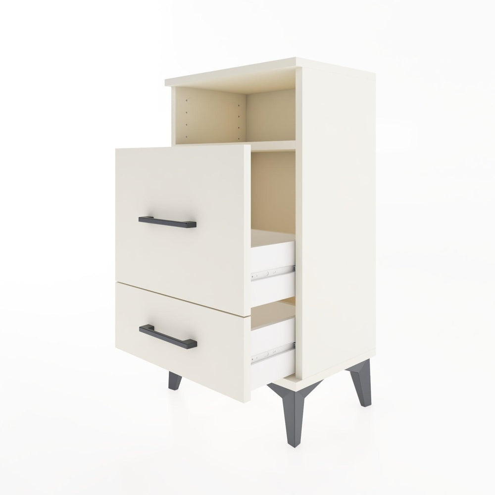 Woodntry Modüler Komodin 2 Çekmece ve Raflı V4 44x30x68 cm Aytaşı - Woodntry