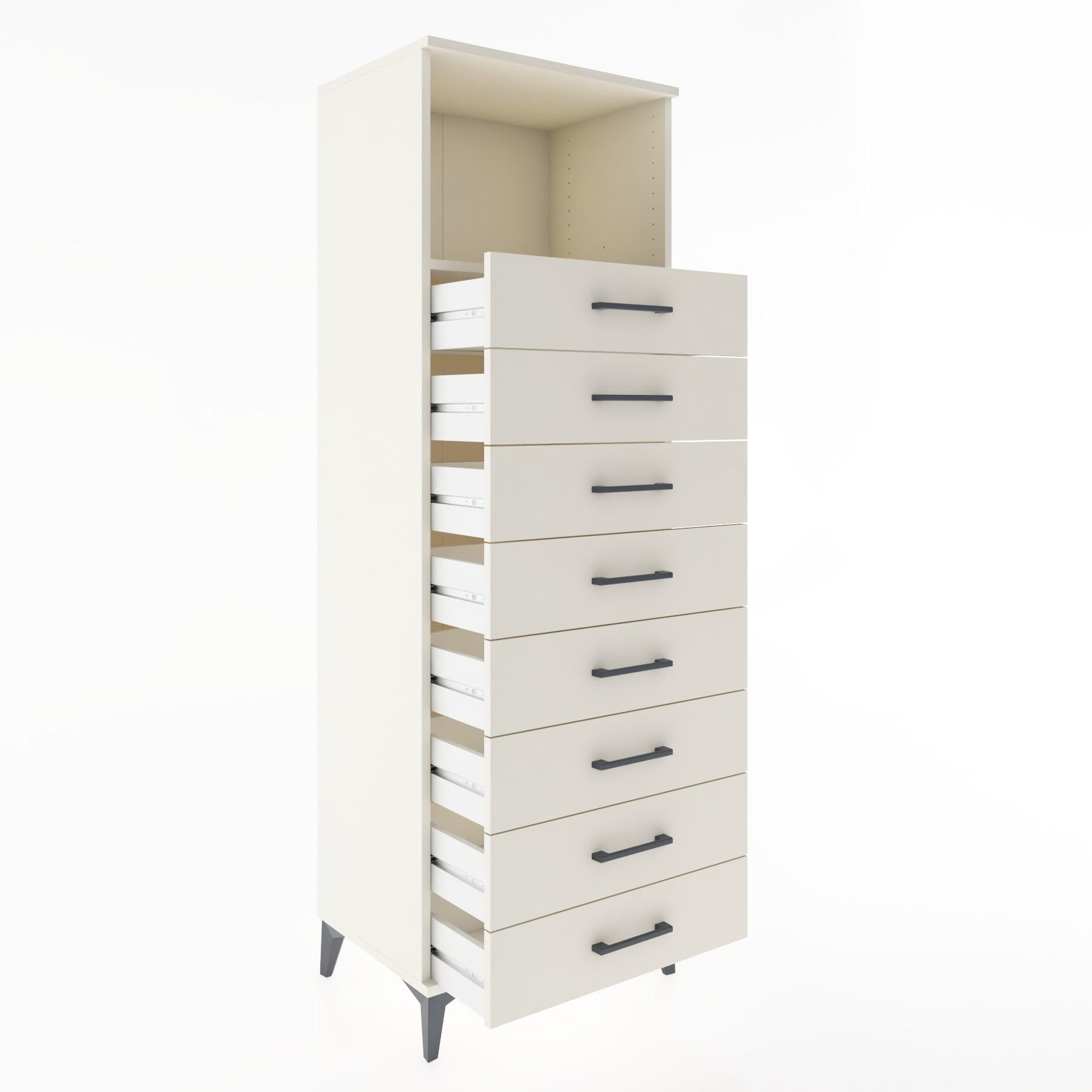 Woodntry Modular Cabinet Moonstone 60x44x170 cm with Drawers and Shelves CR32-1