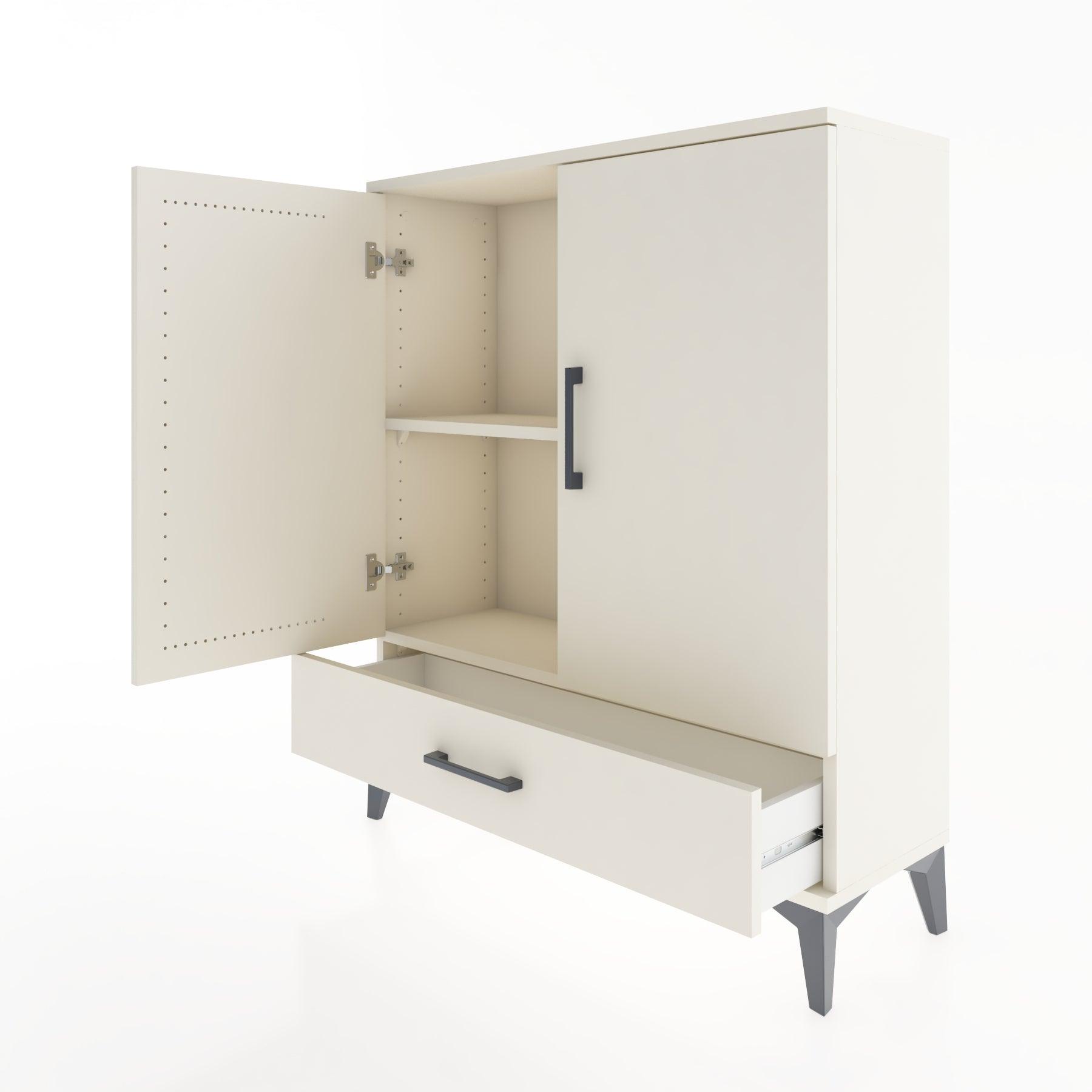 Woodntry Modüler Şifonyer Aytaşı 88x30x94 cm Kapaklı ve Çekmeceli KC2-1