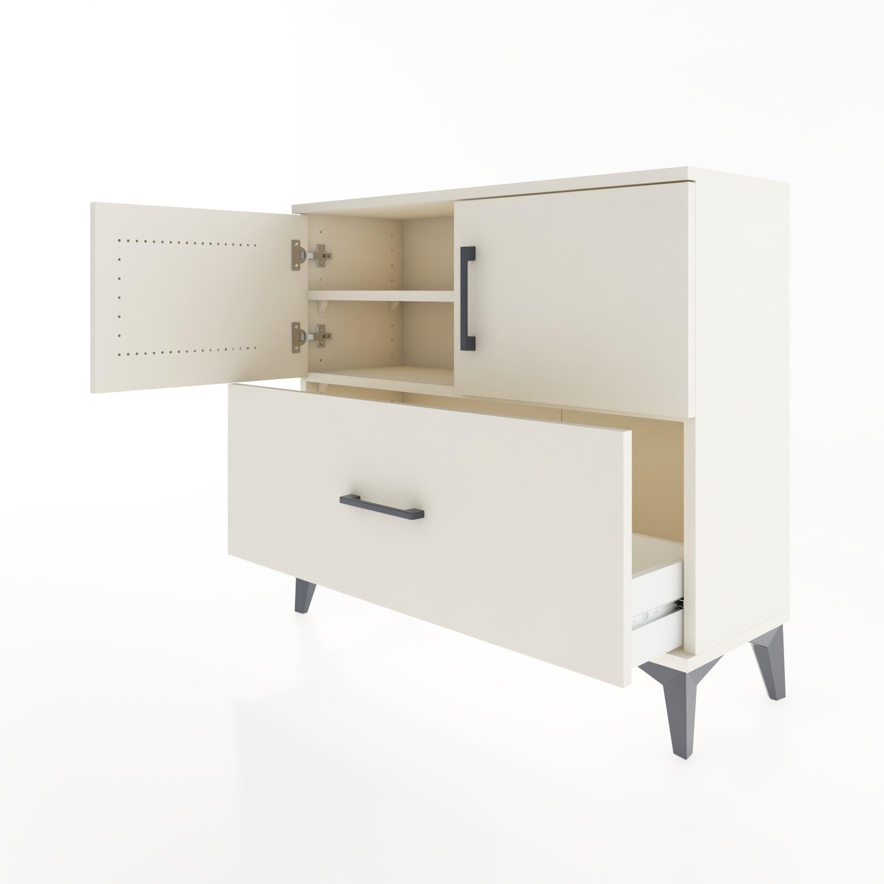 Woodntry Modüler Şifonyer Kapak ve Çekmeceli V2 88x30x68 cm Aytaşı - Woodntry