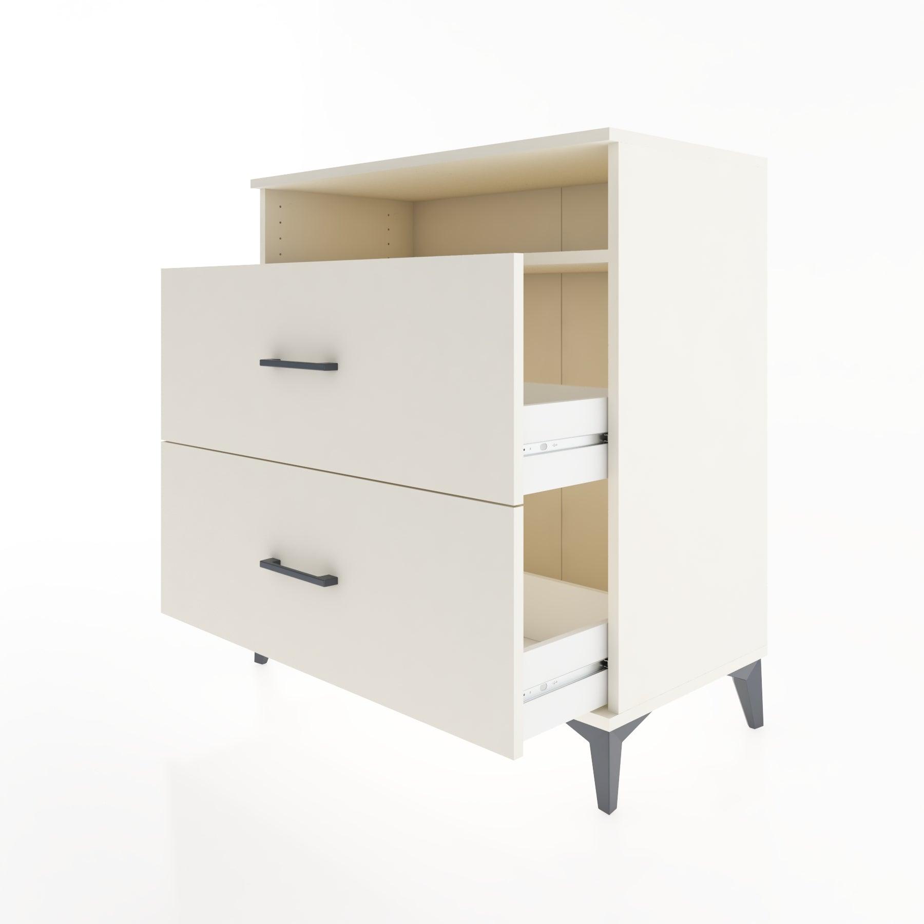 Woodntry Modüler Şifonyer Aytaşı 88x44x84 cm Çekmeceli ve Raflı CR3-1