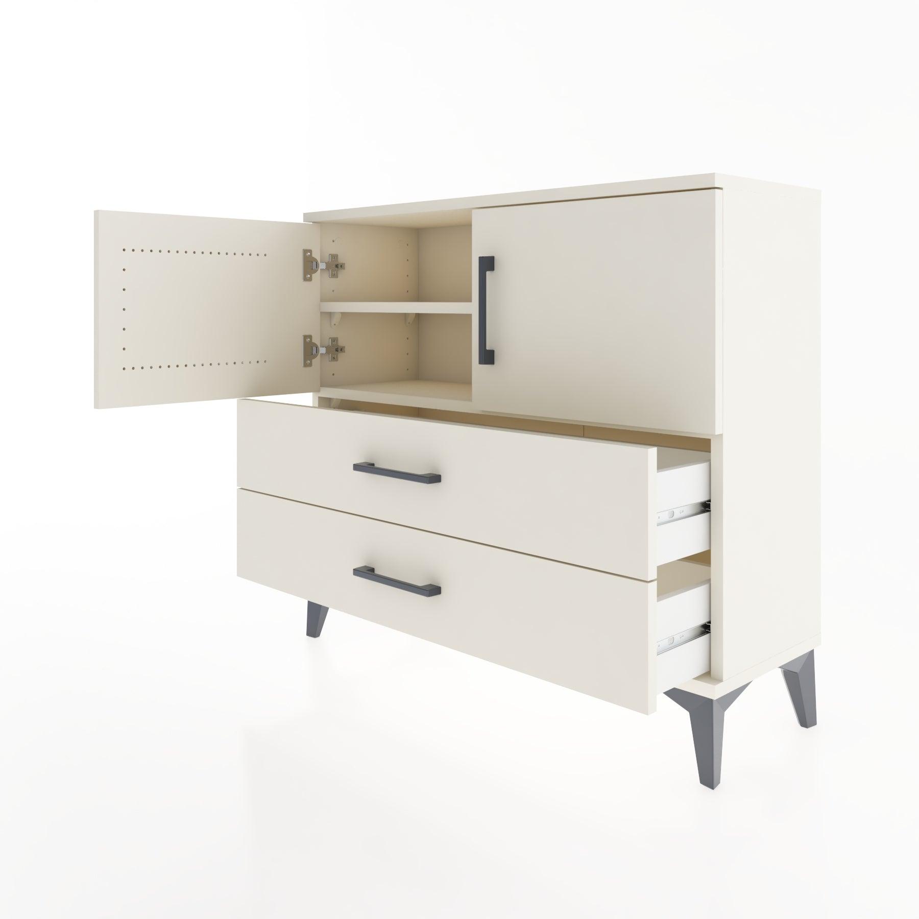 Woodntry Modüler Şifonyer Kapak ve Çekmeceli T1 88x30x94 cm Aytaşı - Woodntry
